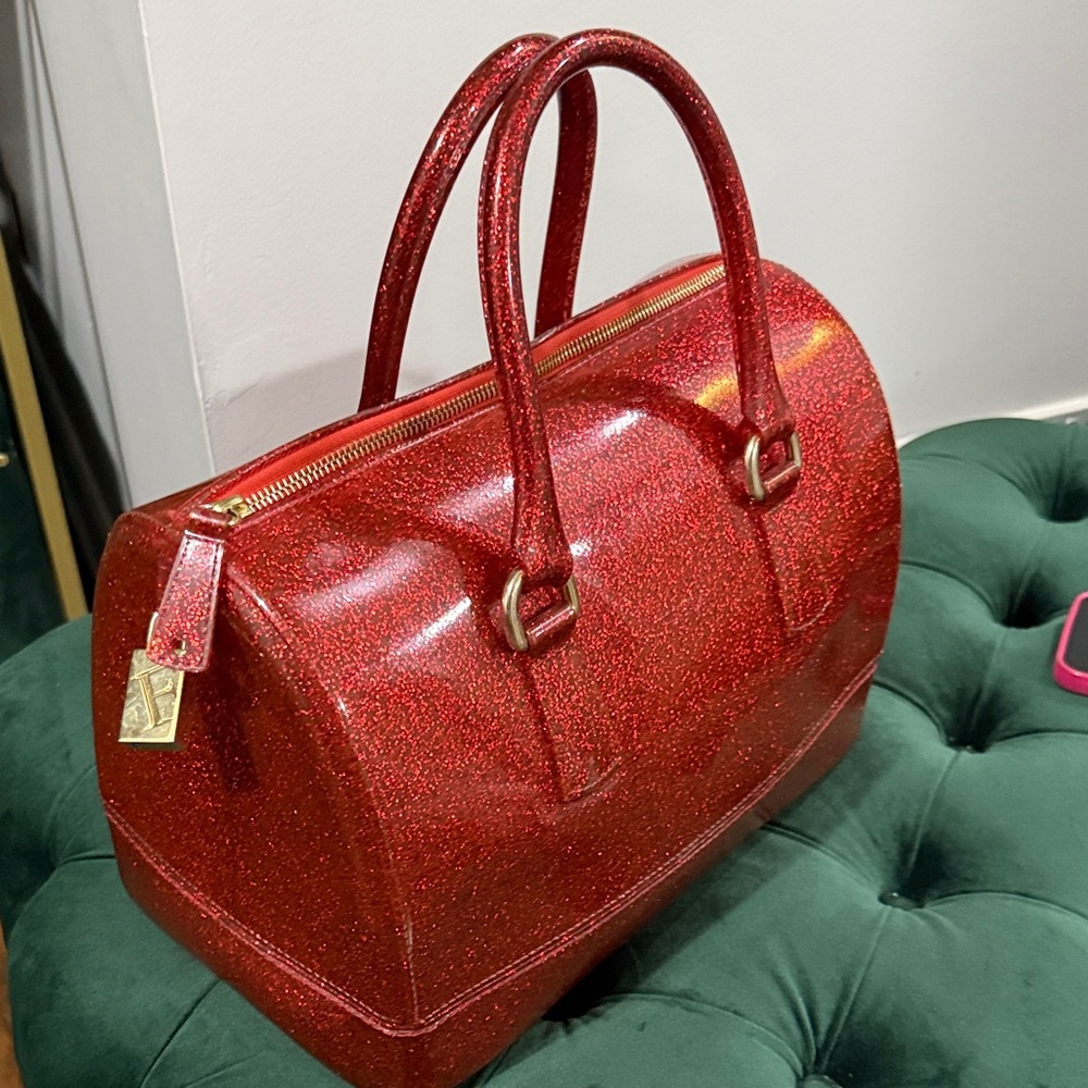 Furla Sparkling Red Satchel